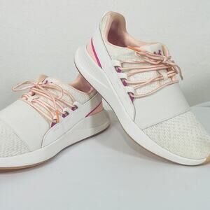 Under Armour Womens Running Shoes Size 9.5 3023658-100 White Pink Soft Body